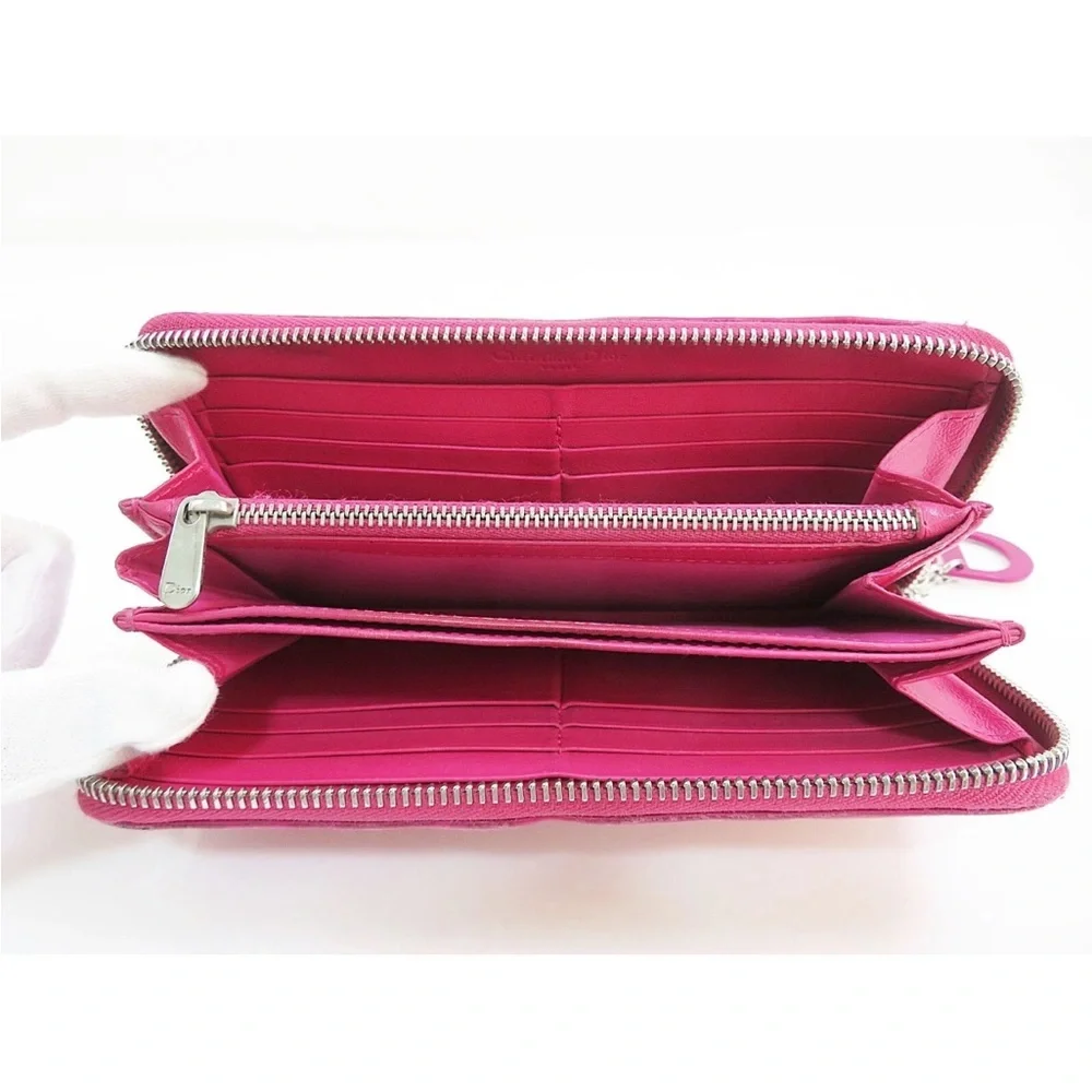 Dior Fuchsia Quilted Key Holder
